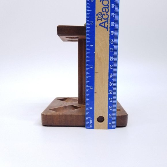 Vintage Wooden 4 Hole Pipe Stand Holder Pedestal - Picture 8 of 9